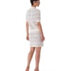 Flower Stripe Cotton Crochet Polo