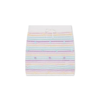 Flower Stripe Cotton Crochet Skirt