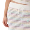 Flower Stripe Cotton Crochet Skirt