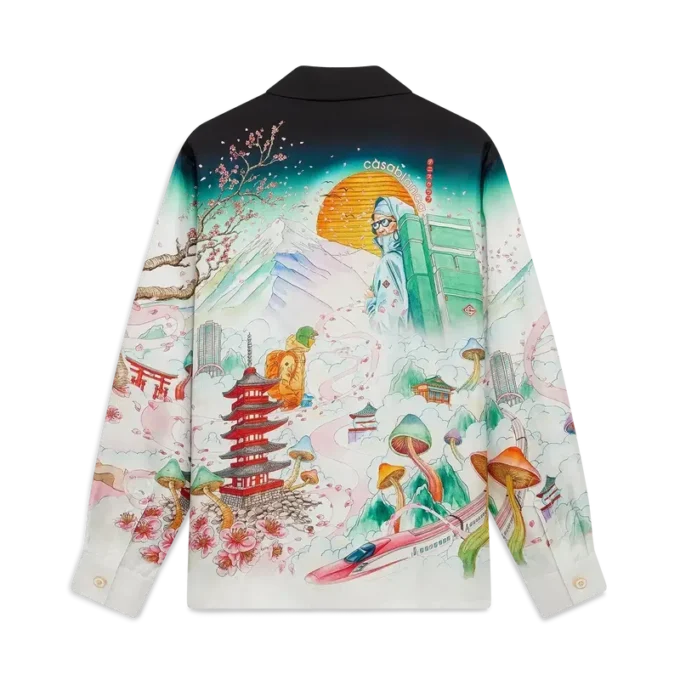 Flowers Long Sleeve Silk Twill Shirt Flowers Long Sleeve Silk Twill Shirt