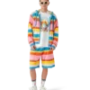 Fluffy Stripe Oversized Hooded Sweatshirt Fluffy Stripe Oversized Hooded Sweatshirt