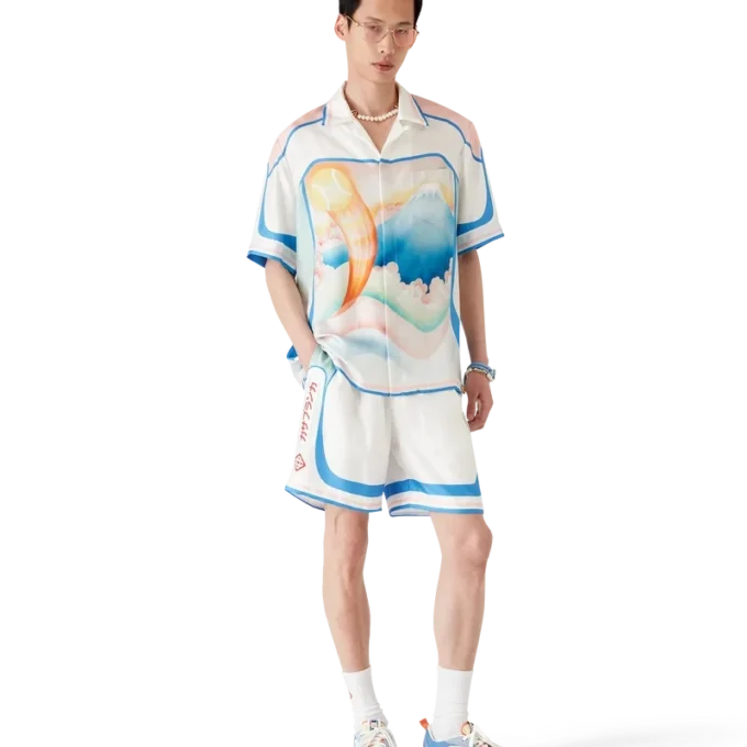 Fuji Dream Short Sleeve Silk Shirt Fuji Dream Short Sleeve Silk Shirt