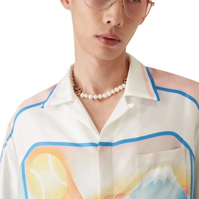 Fuji Dream Short Sleeve Silk Shirt Fuji Dream Short Sleeve Silk Shirt