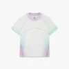 Glass Gradient Short Sleeve Football Mesh Shirt