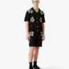 Glitch Orchid Embroidered Short Sleeve Crochet Shirt Glitch Orchid Embroidered Short Sleeve Crochet Shirt