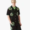 Glitch Orchid Embroidered Short Sleeve Crochet Shirt Glitch Orchid Embroidered Short Sleeve Crochet Shirt
