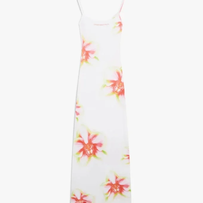 Glitch Orchid Soft Ribbed Maxi Dress