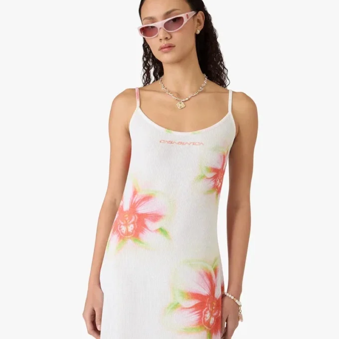 Glitch Orchid Soft Ribbed Maxi Dress