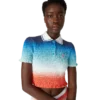 Gradient Cropped Polo Shirt Gradient Cropped Polo Shirt