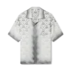 Gradient Heart Monogram Silk Shirt Gradient Heart Monogram Silk Shirt