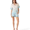 Gradient Heart Monogram Silk Shorts Gradient Heart Monogram Silk Shorts