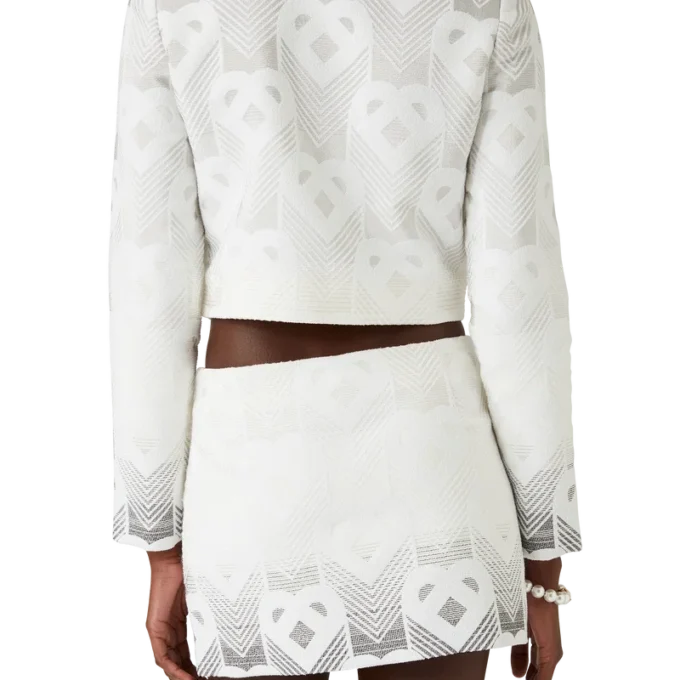 Gradient Heart Monogram Towelling Mini Skirt Gradient Heart Monogram Towelling Mini Skirt