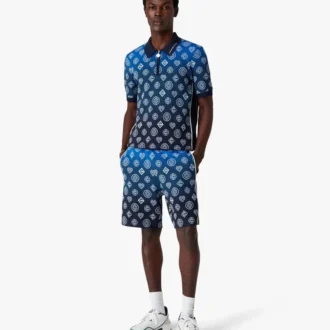 Gradient Monogram Knitted Short Sleeve Polo Shirt