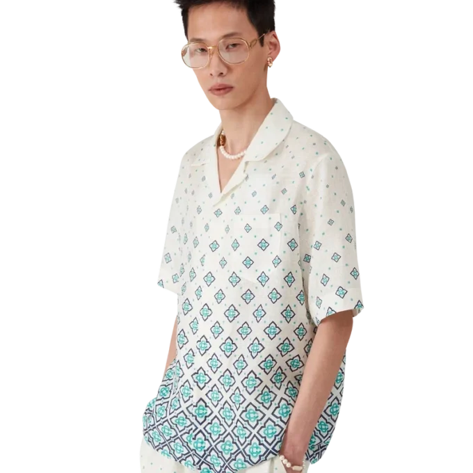 Gradient Monogram Linen Shirt Gradient Monogram Linen Shirt