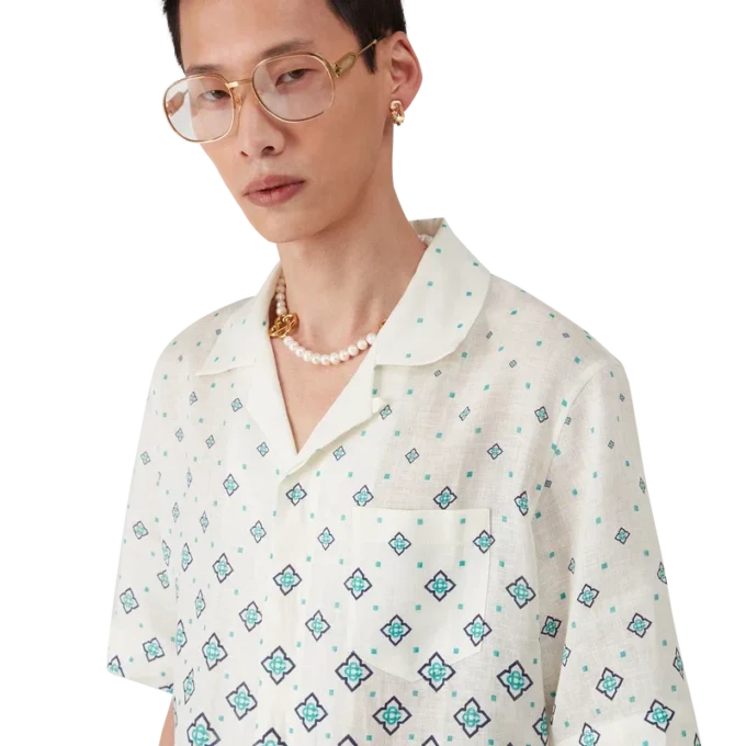 Gradient Monogram Linen Shirt Gradient Monogram Linen Shirt