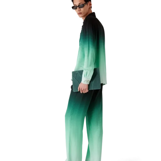 Gradient Ping Pong Jacquard Silk Trousers Gradient Ping Pong Jacquard Silk Trousers