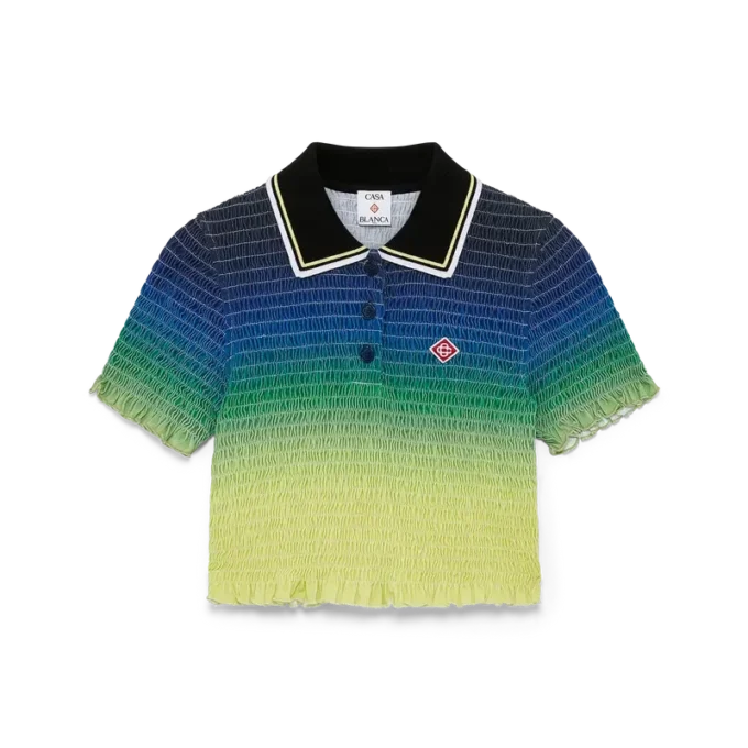 Gradient Short Sleeve Polo Shirt Gradient Short Sleeve Polo Shirt