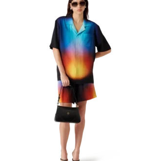 Gradient Silk Short Sleeve Shirt
