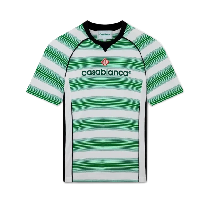 Gradient Stripe Panelled Football T-Shirt Gradient Stripe Panelled Football T-Shirt