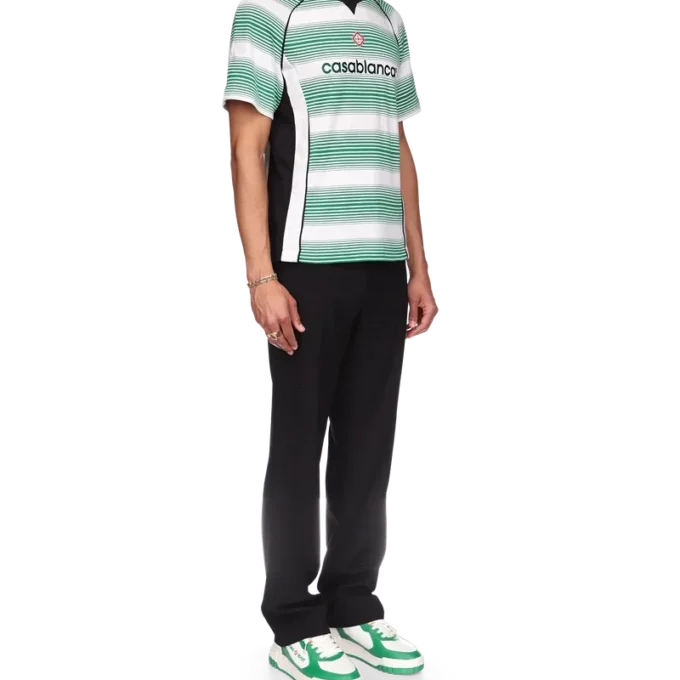 Gradient Stripe Panelled Football T-Shirt Gradient Stripe Panelled Football T-Shirt
