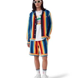 Gradient Stripe Towelling Shorts
