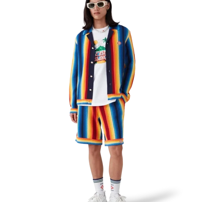 Gradient Stripe Towelling Shorts Gradient Stripe Towelling Shorts