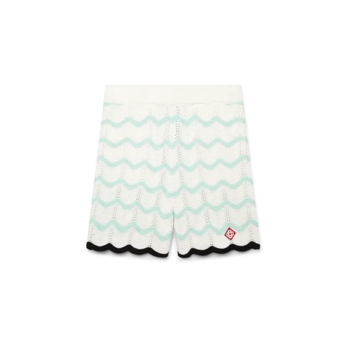 Gradient Wave Cotton Crochet Shorts Gradient Wave Cotton Crochet Shorts