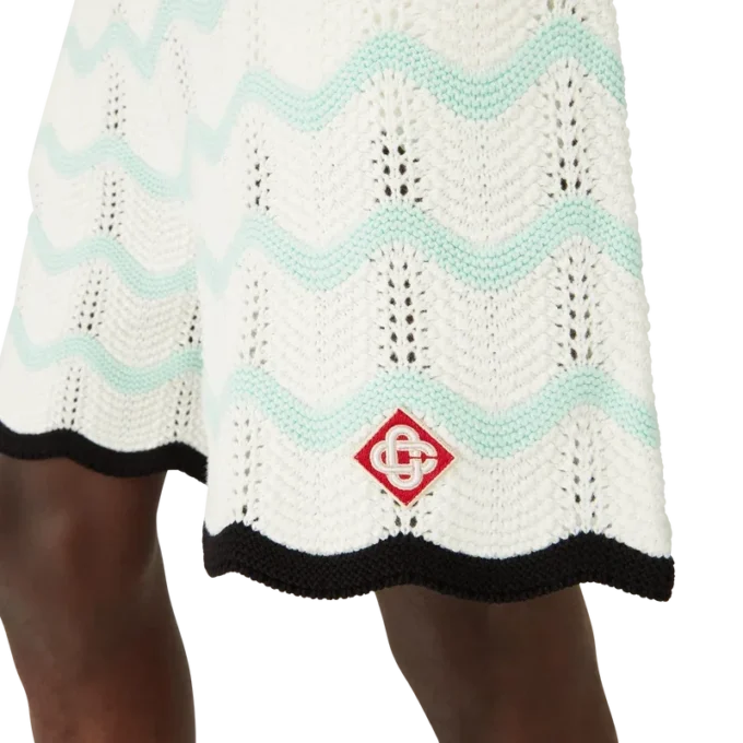 Gradient Wave Cotton Crochet Shorts Gradient Wave Cotton Crochet Shorts