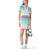 Gradient Wave Crochet Mini Dress