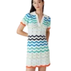 Gradient Wave Crochet Mini Dress