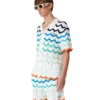 Gradient Wave Crochet Shirt