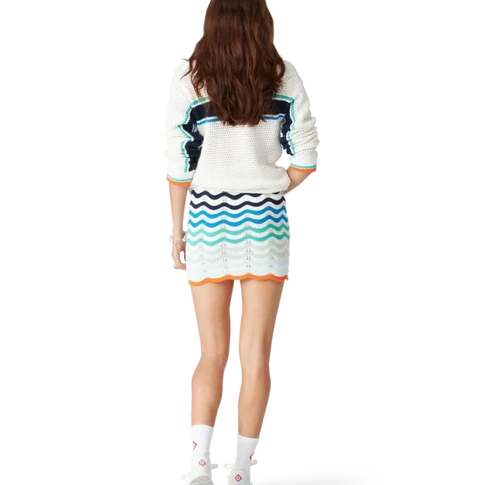 Gradient Wave Crochet Skirt Gradient Wave Crochet Skirt