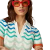 Gradient Wave Crochet Top