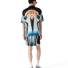 Graphic Mountain Short Sleeve Silk Shirt Graphic Mountain Short Sleeve Silk Shirt