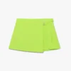 Green Crepe Mini Skirt