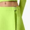 Green Crepe Mini Skirt