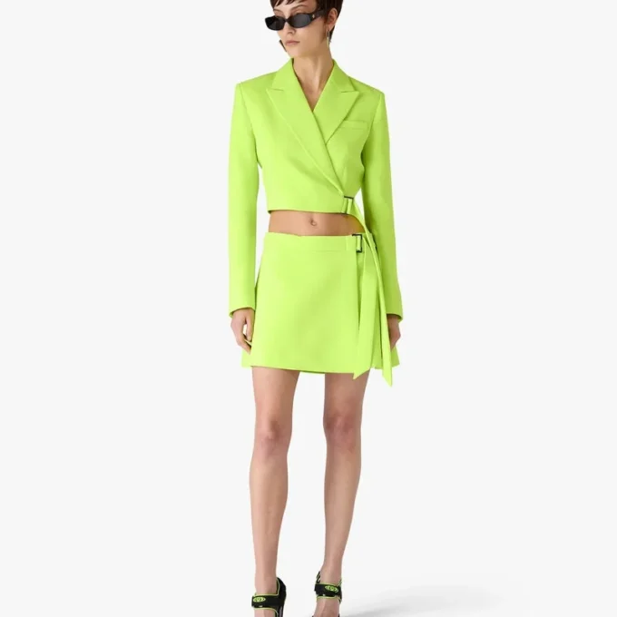 Green Crepe Tailored Jacket Green Crepe Tailored Jacket