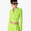 Green Crepe Tailored Jacket Green Crepe Tailored Jacket