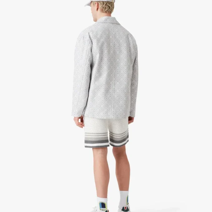 Grey Monogram Workwear Jacket Grey Monogram Workwear Jacket
