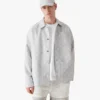 Grey Monogram Workwear Jacket Grey Monogram Workwear Jacket