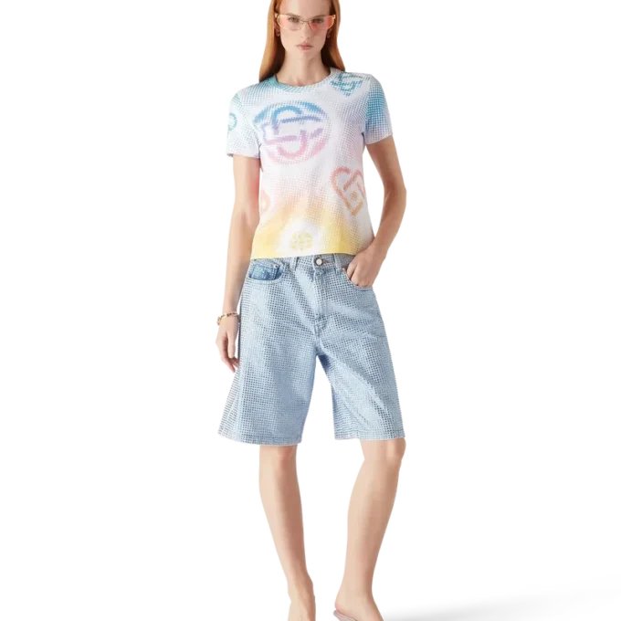 Halftone Logo Fitted Short Sleeve T-Shirt Halftone Logo Fitted Short Sleeve T-Shirt