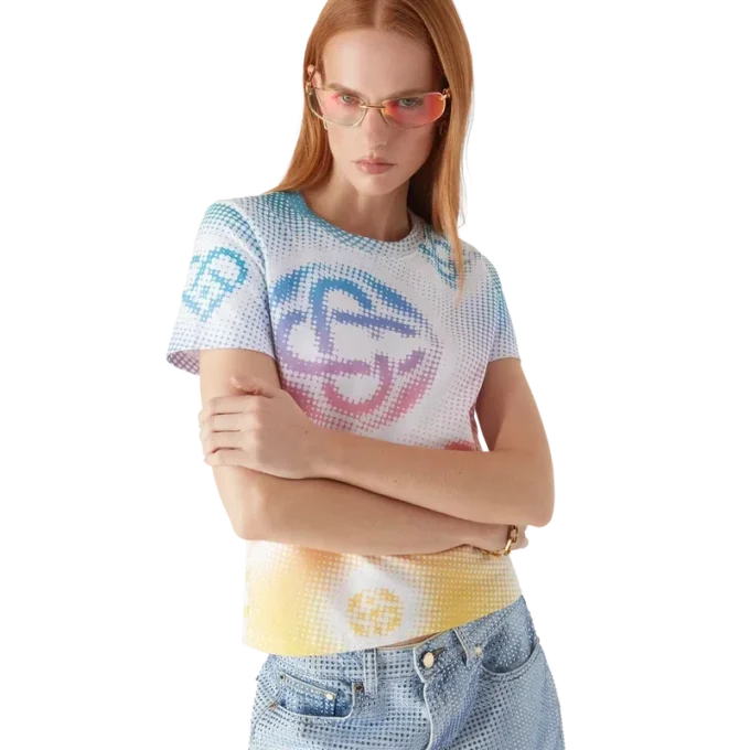 Halftone Logo Fitted Short Sleeve T-Shirt Halftone Logo Fitted Short Sleeve T-Shirt