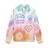 Halftone Logo Long Sleeve Silk Shirt Halftone Logo Long Sleeve Silk Shirt