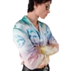 Halftone Logo Long Sleeve Silk Shirt Halftone Logo Long Sleeve Silk Shirt