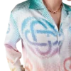 Halftone Logo Long Sleeve Silk Shirt Halftone Logo Long Sleeve Silk Shirt