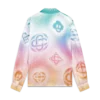 Halftone Logo Long Sleeve Silk Shirt Halftone Logo Long Sleeve Silk Shirt
