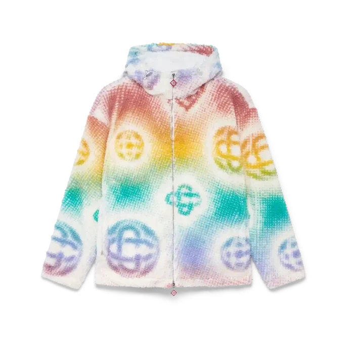 Halftone Monogram Fleece Jacket Halftone Monogram Fleece Jacket