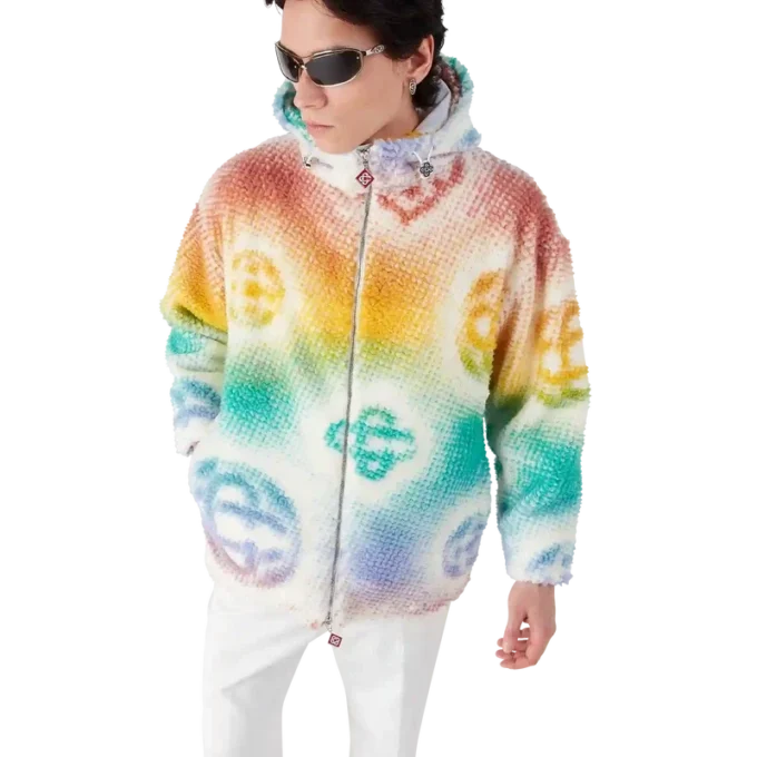 Halftone Monogram Fleece Jacket Halftone Monogram Fleece Jacket
