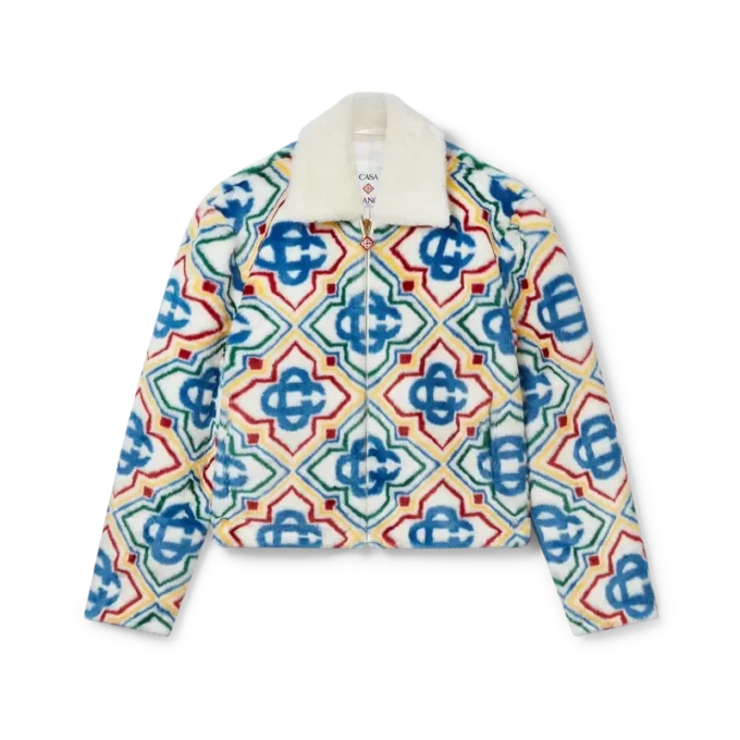 Jacquard Faux Fur Jacket