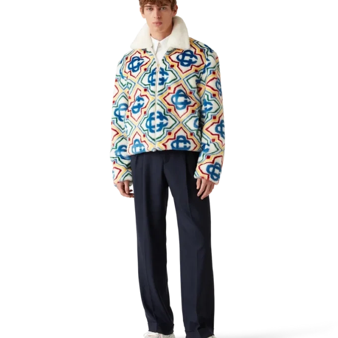 Jacquard Faux Fur Jacket